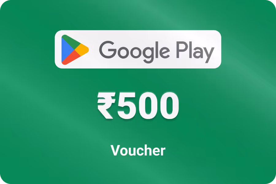 Google Play Voucher — Up to 30% off, from ₹350